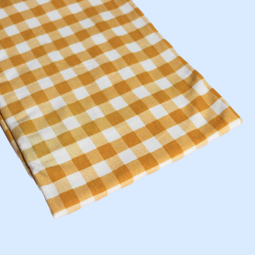 Muselina Gingham Honey Orange