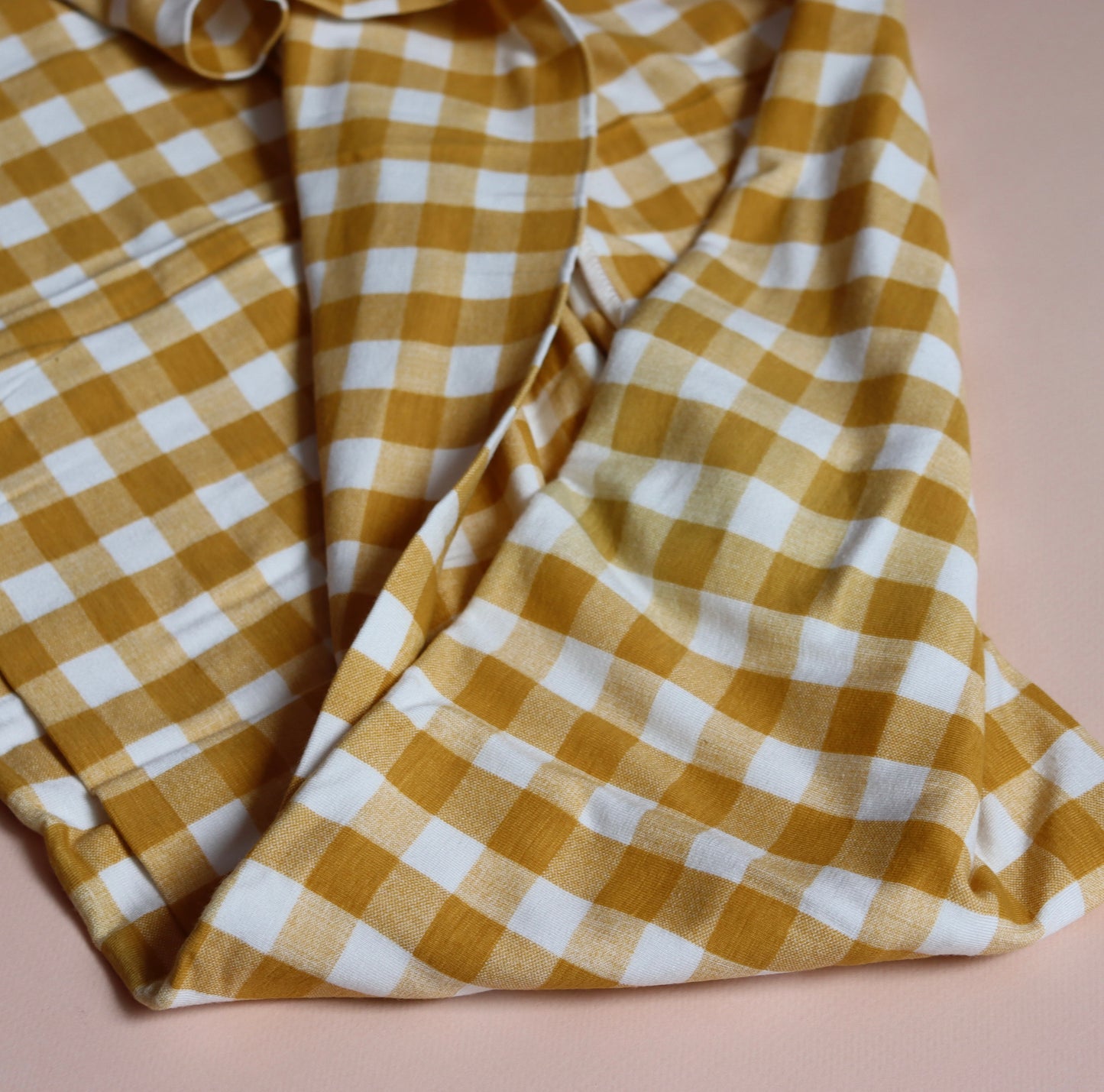 Muselina Gingham Honey Orange