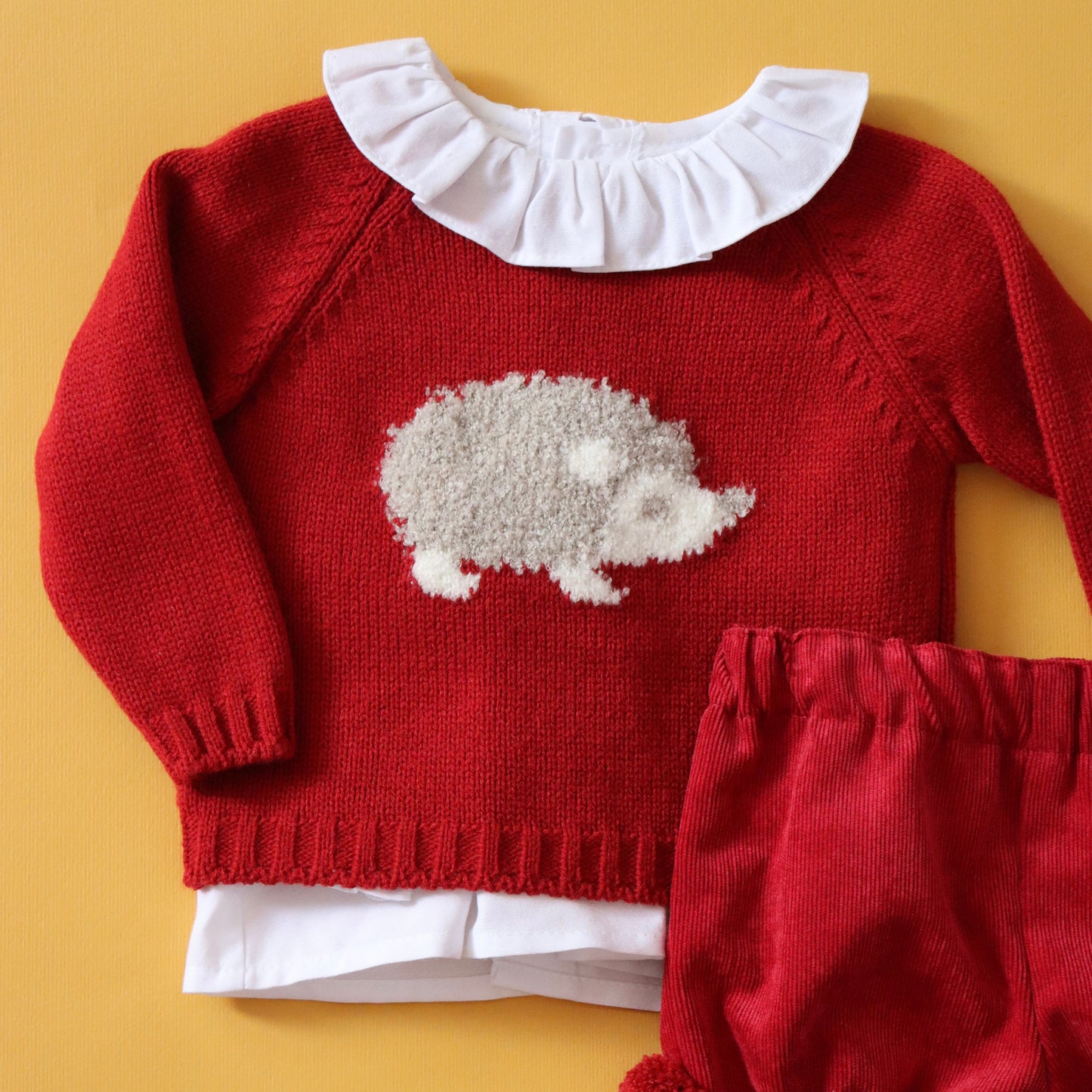 Conjunto Erizo Niño Rojo