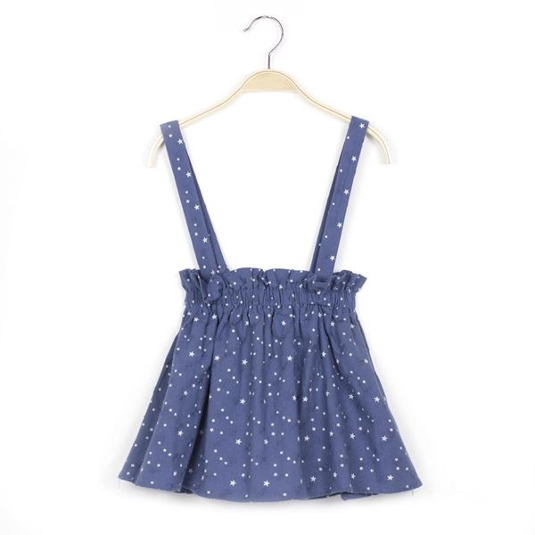 Falda niña Jr azul estampado estrellas
