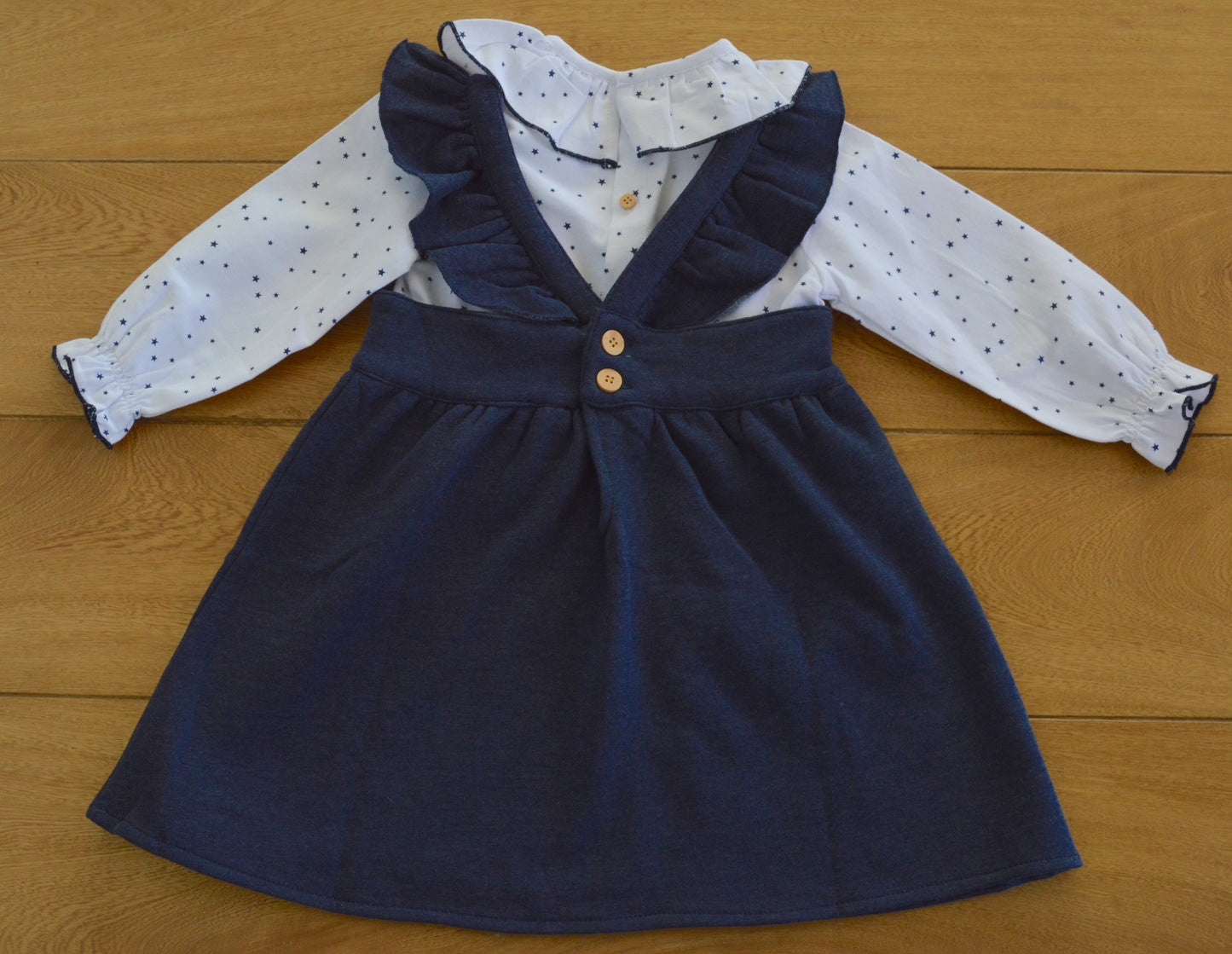 Conjunto Jr niña estrellas azules