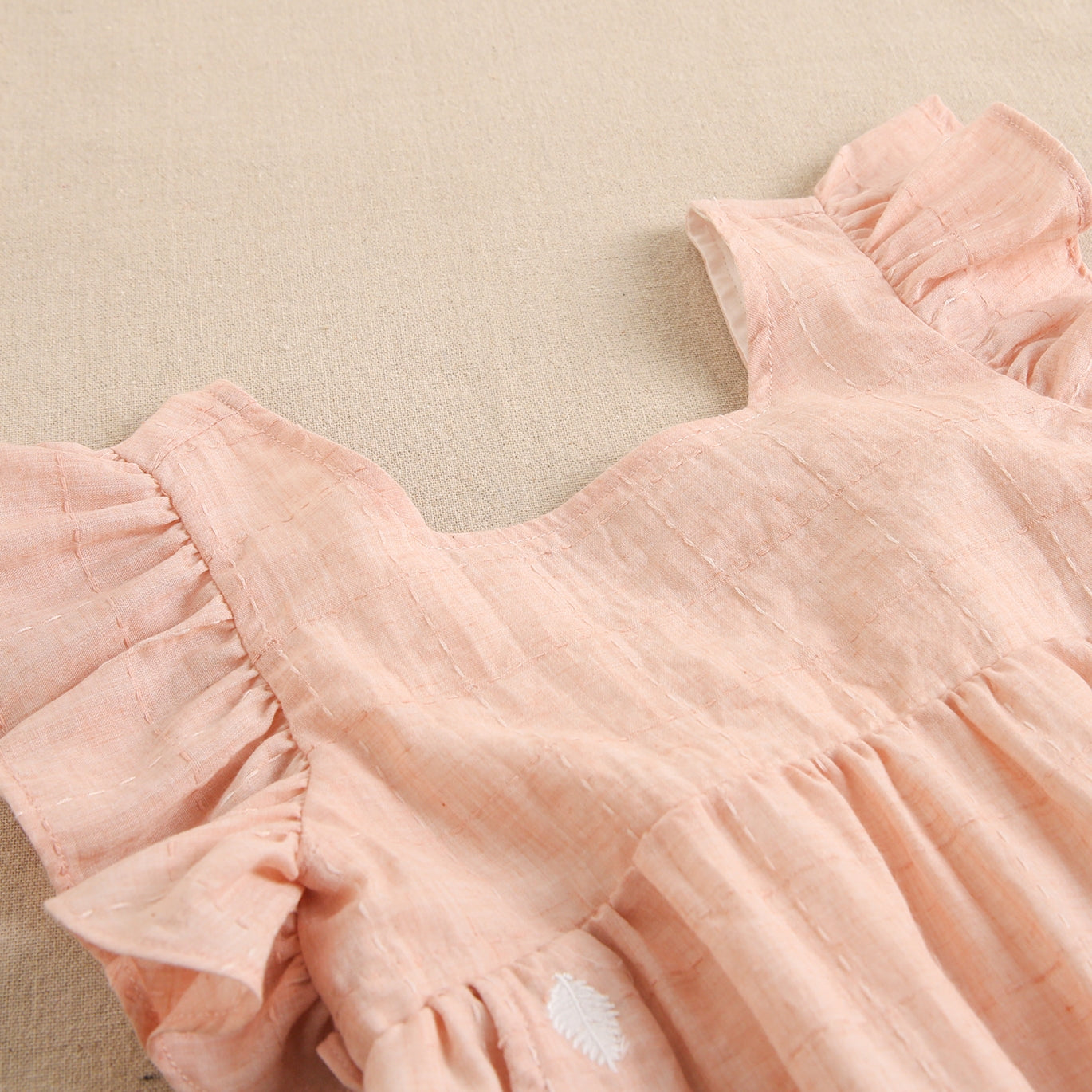 Vestido Jr niña hojas