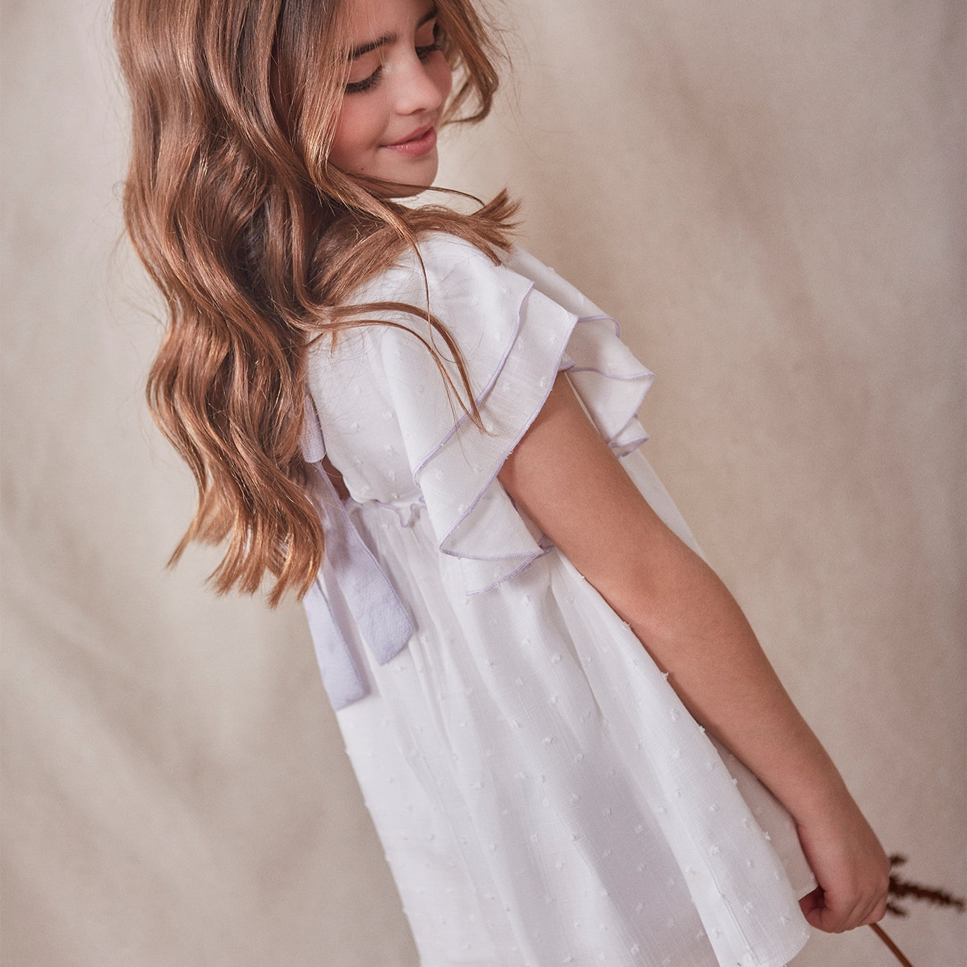 Vestido Jr niña plumeti violeta