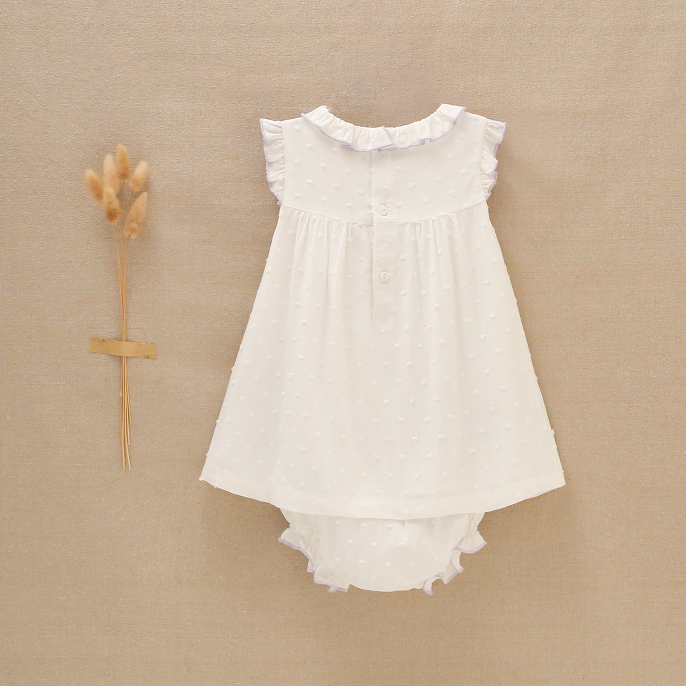 Vestido bebé plumeti violeta