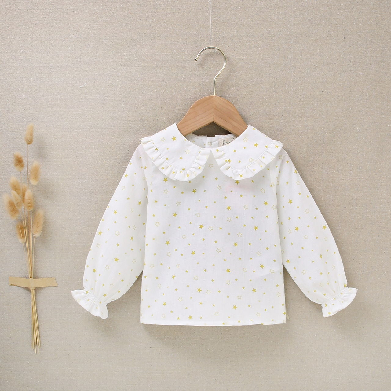 Conjunto bebe niña cuadros vichy y estrellas