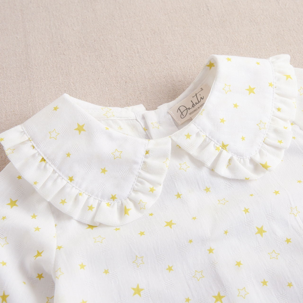 Conjunto bebe niña cuadros vichy y estrellas