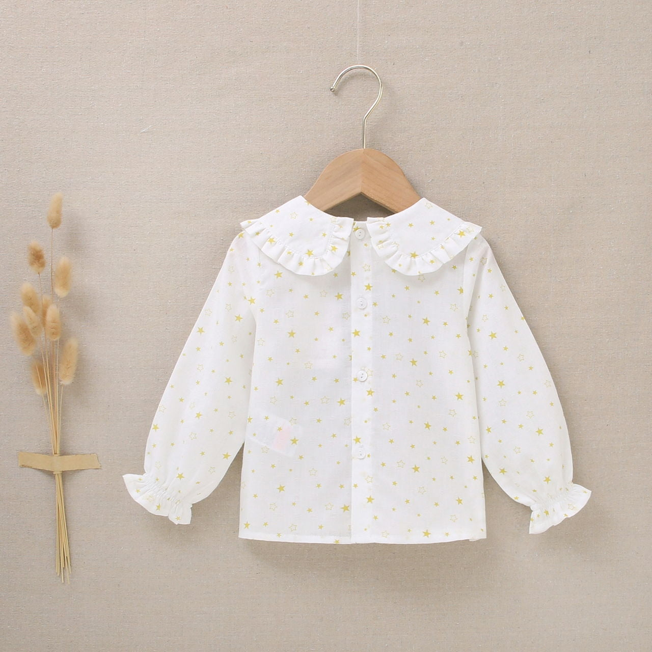 Conjunto bebe niña cuadros vichy y estrellas