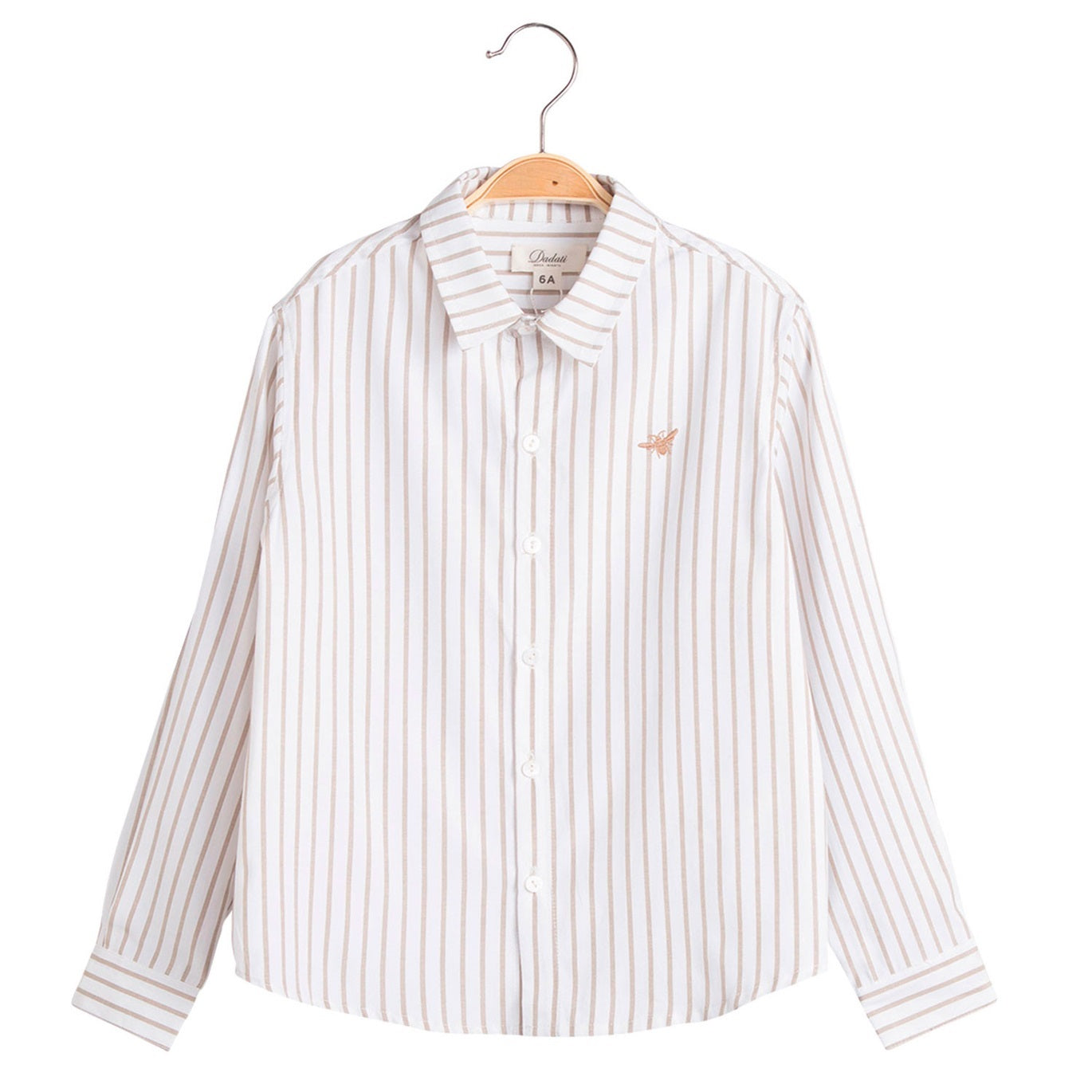 Camisa Jr niño rayas beige