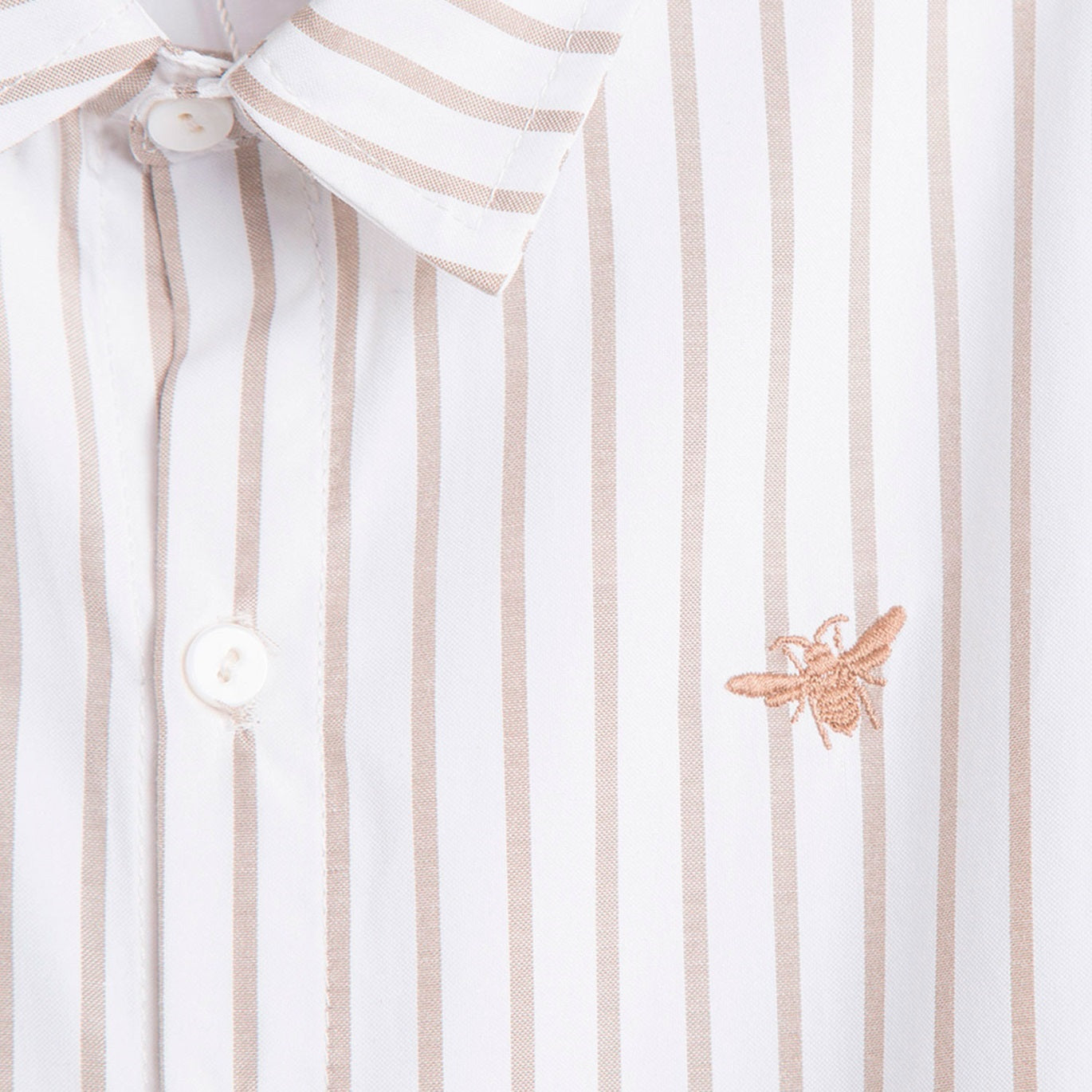 Camisa Jr niño rayas beige