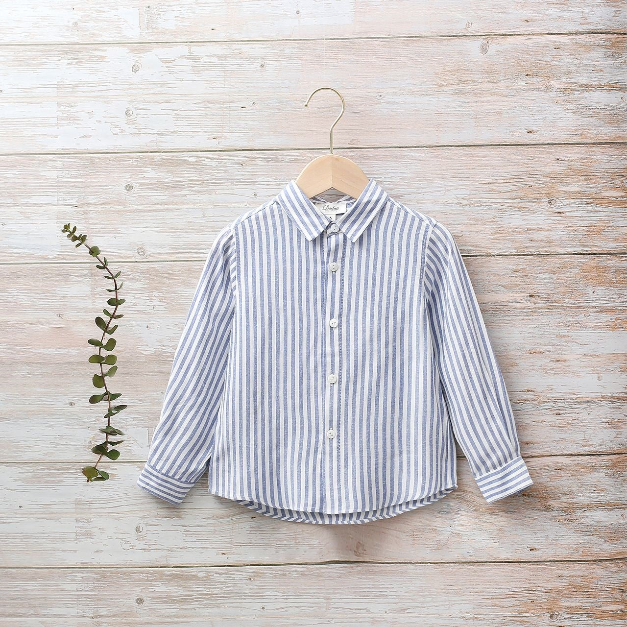 Camisa Jr niño rayas azules y blancas