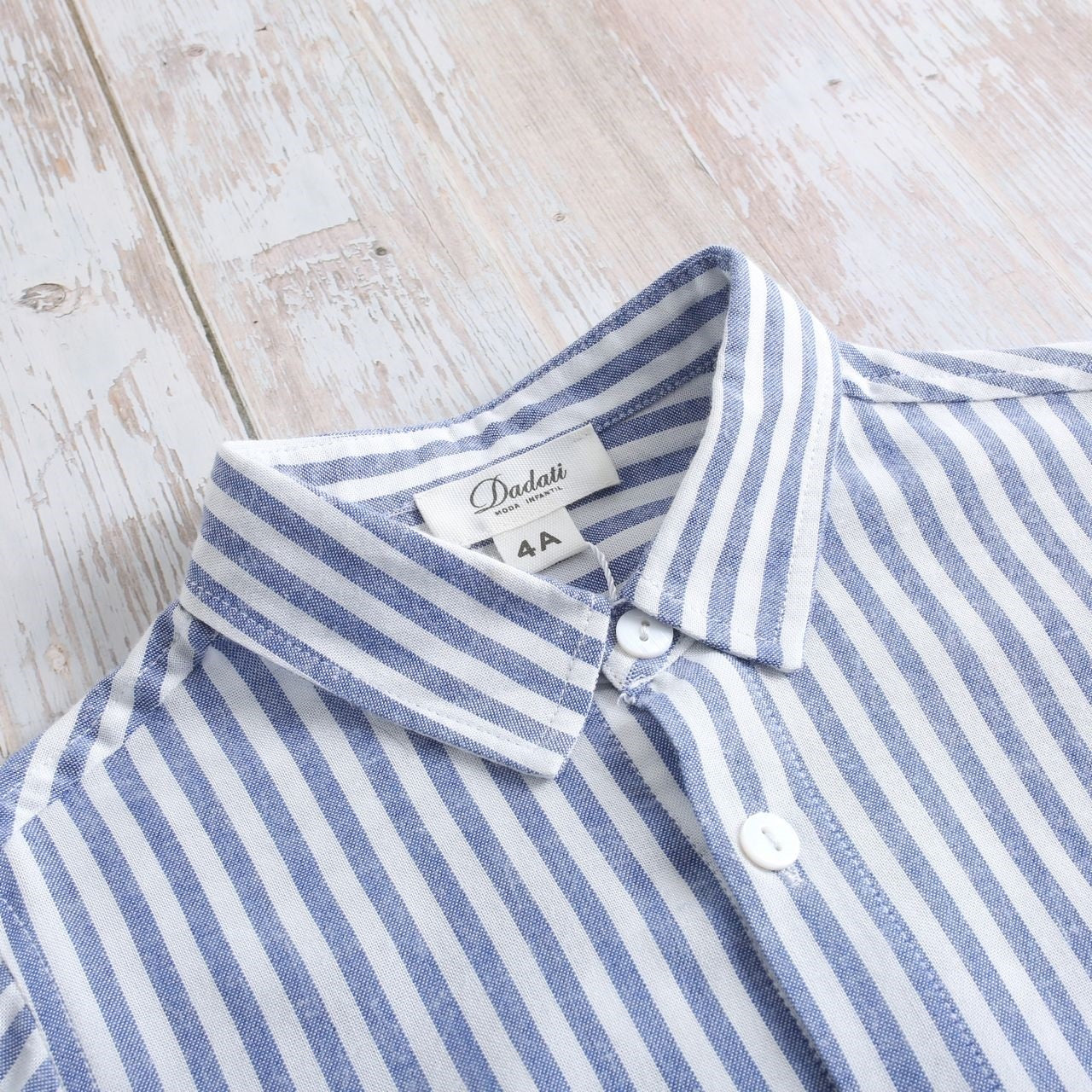 Camisa Jr niño rayas azules y blancas