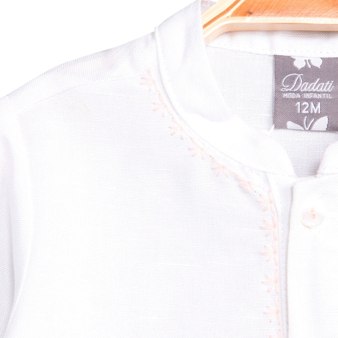Camisa bebé niño detalle rosa
