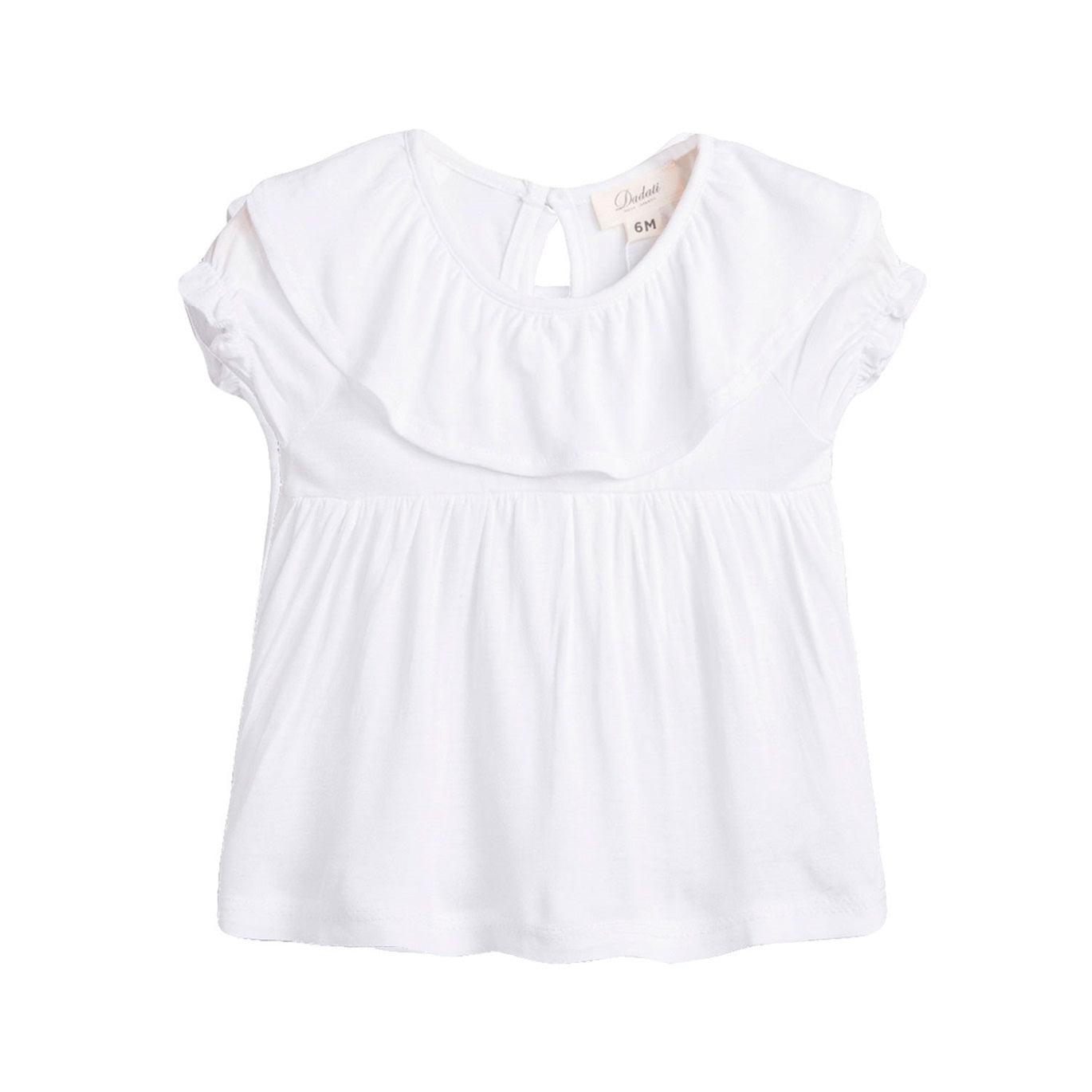 Camiseta bebé niña blanca manga corta