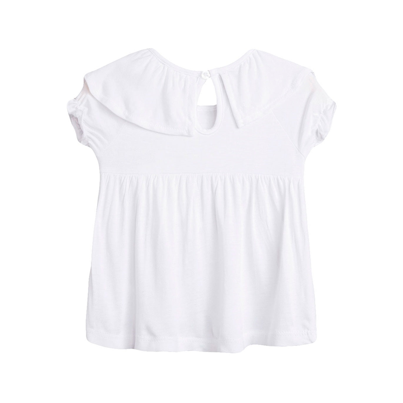 Camiseta bebé niña blanca manga corta