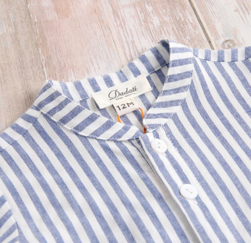 Camisa bebé niño rayas azules