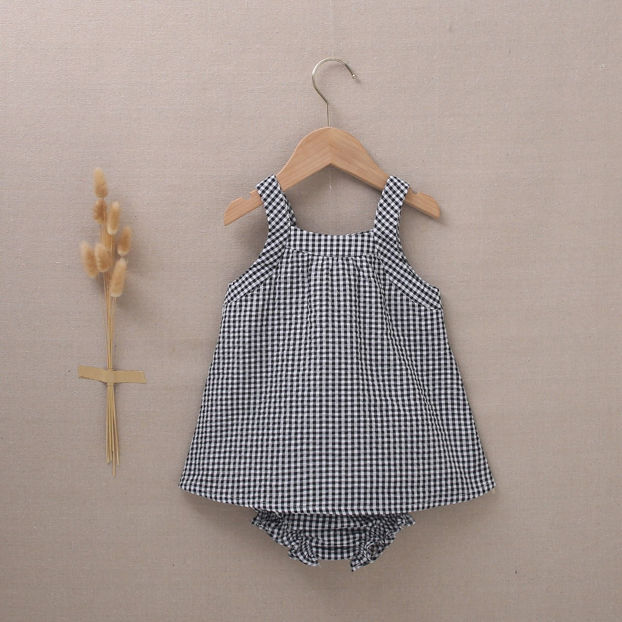 Vestido bebé niña cuadros vichy