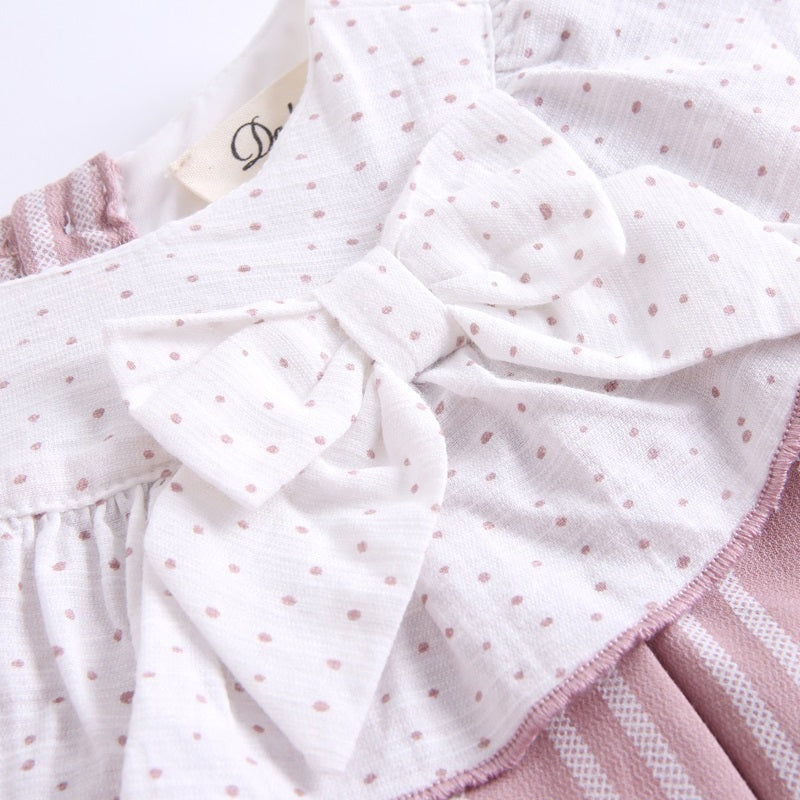 Vestido bebé niña rayas rosas