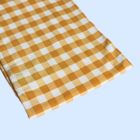 Muselina Gingham Honey Orange