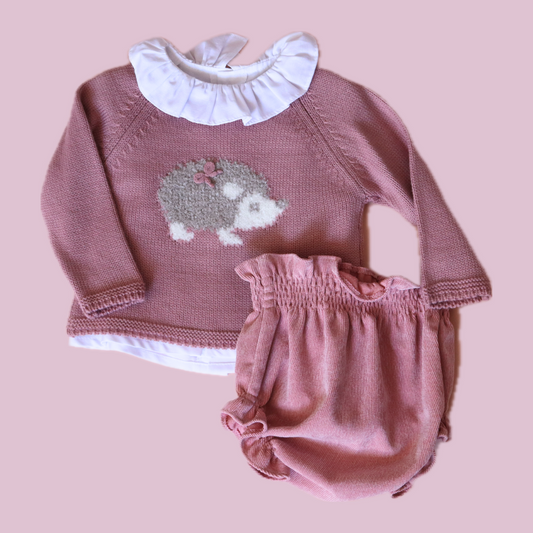 Conjunto Erizo Niña Rosa