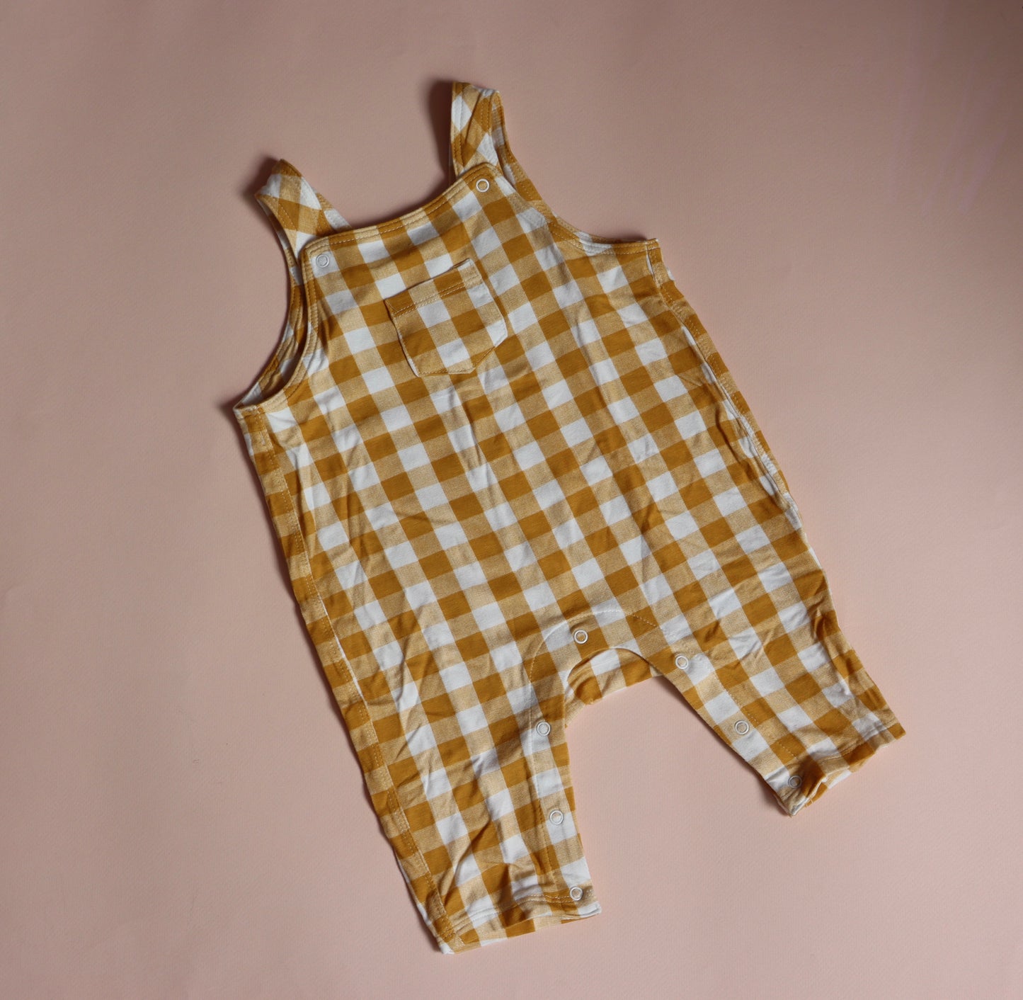 Pocket Coveralls Gingham Honey Orange