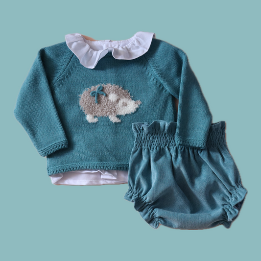Conjunto Erizo Niña Verde