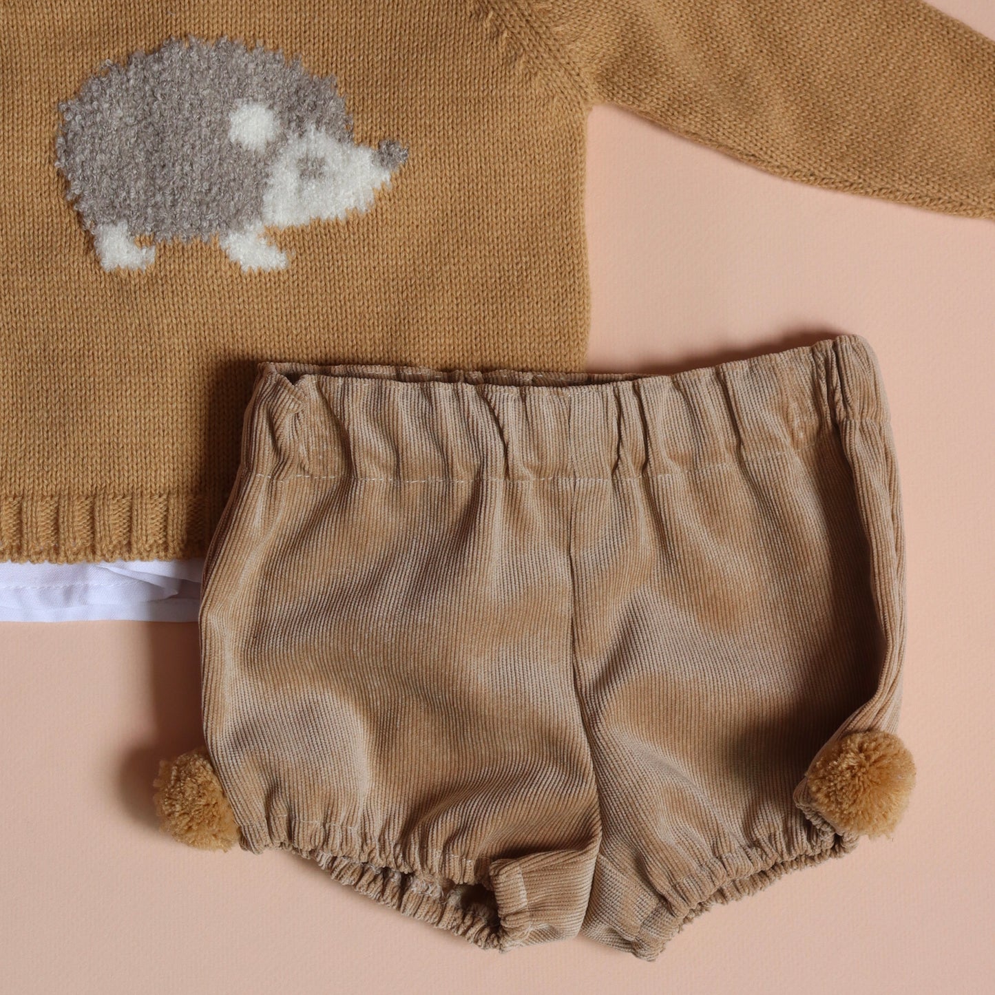 Conjunto Erizo Niño Beige