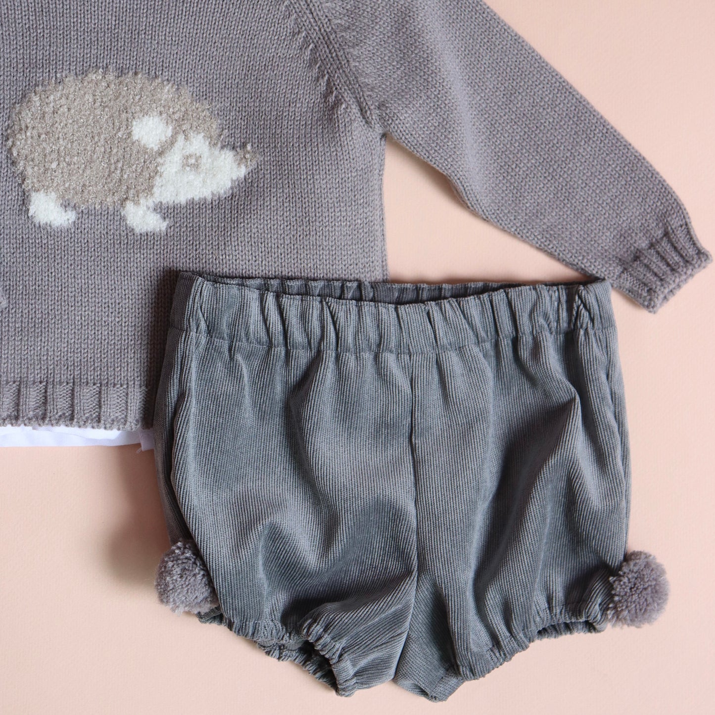 Conjunto Erizo Niño Gris