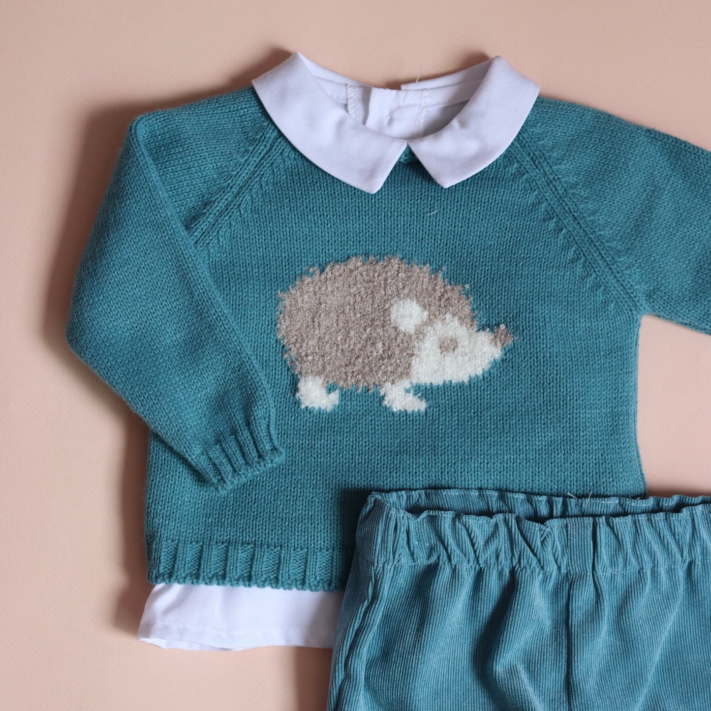 Conjunto Erizo Niño Verde Turquesa
