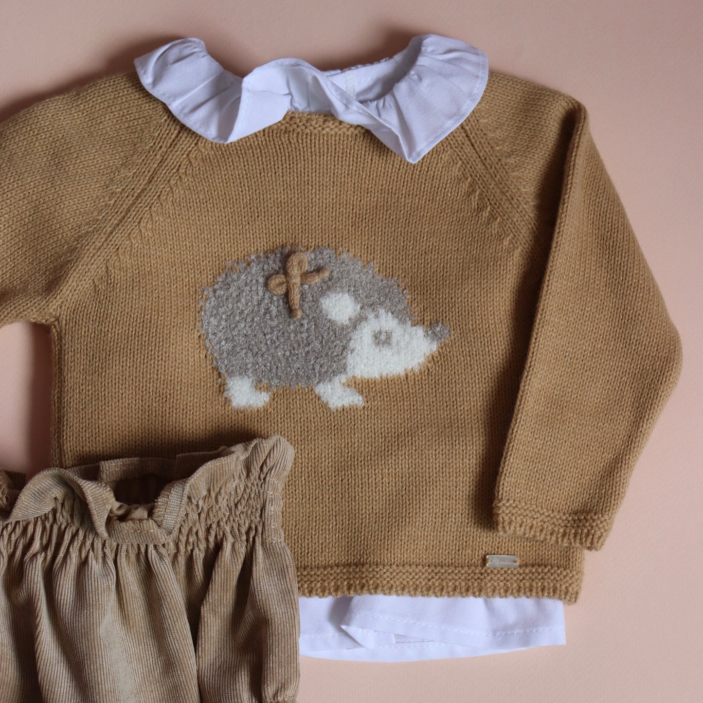 Conjunto Erizo Niña Beige