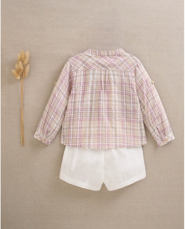 Conjunto bebé niño malva