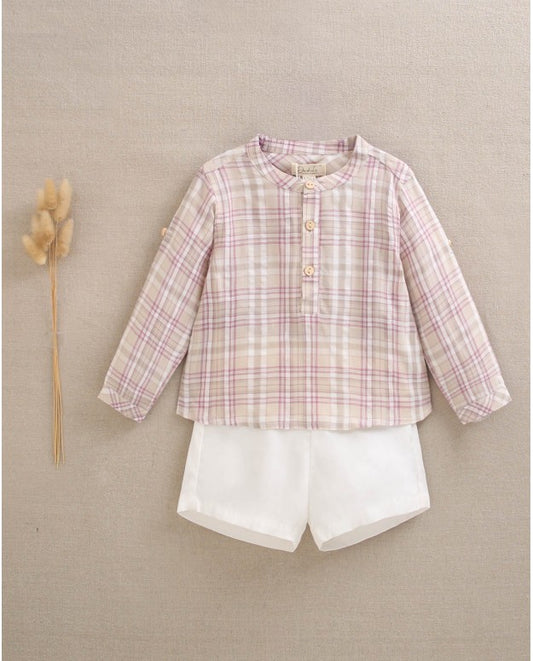 Conjunto bebé niño malva