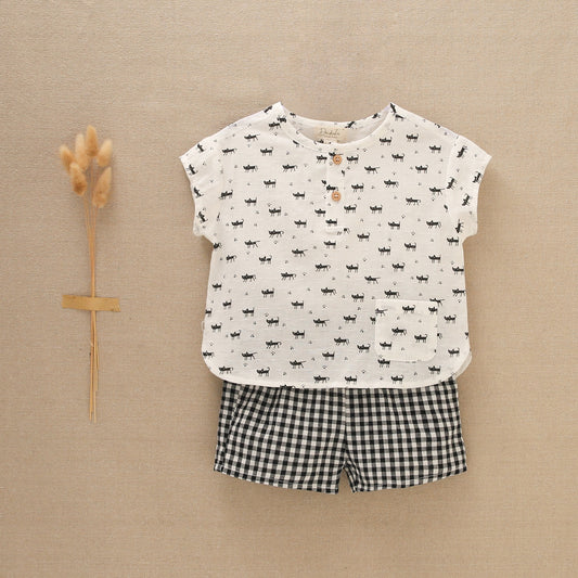Conjunto bebé niño margaritas