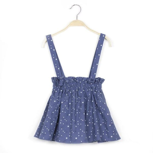 Falda niña Jr azul estampado estrellas