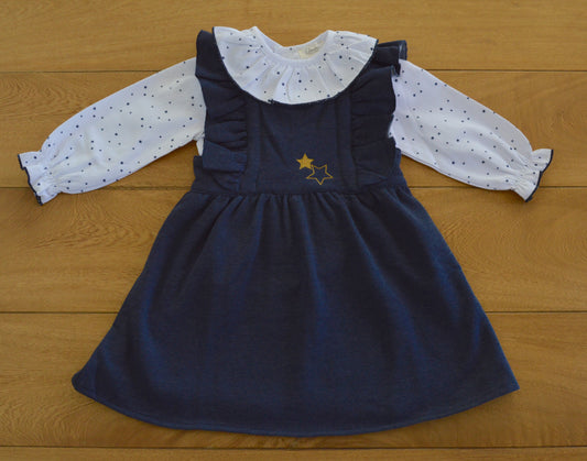 Conjunto Jr niña estrellas azules