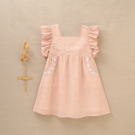 Vestido Jr niña hojas