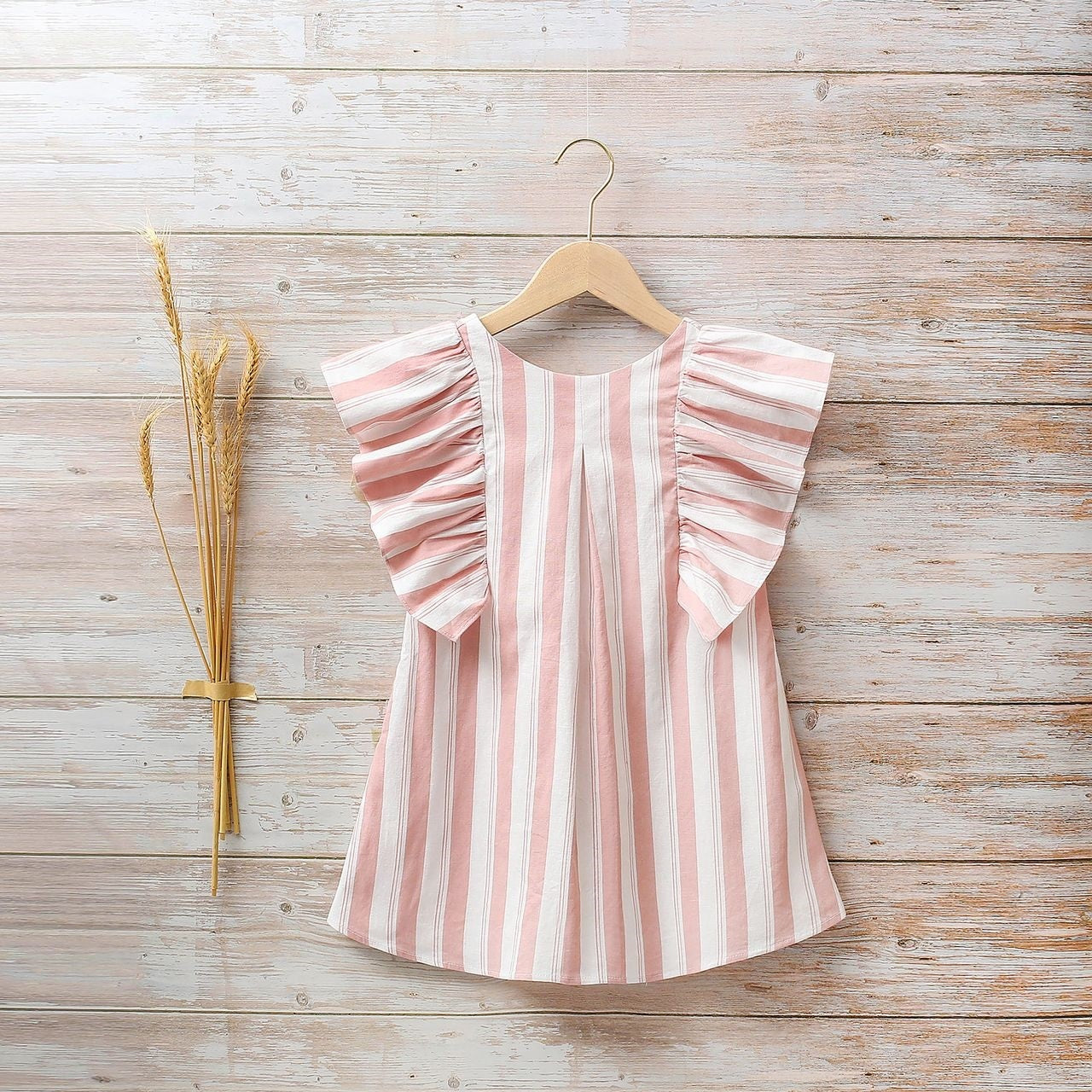 Vestido Jr niña rayas rosas