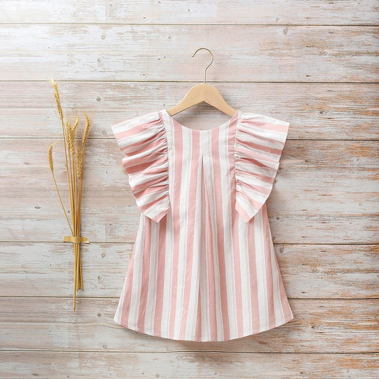 Vestido Jr niña rayas rosas