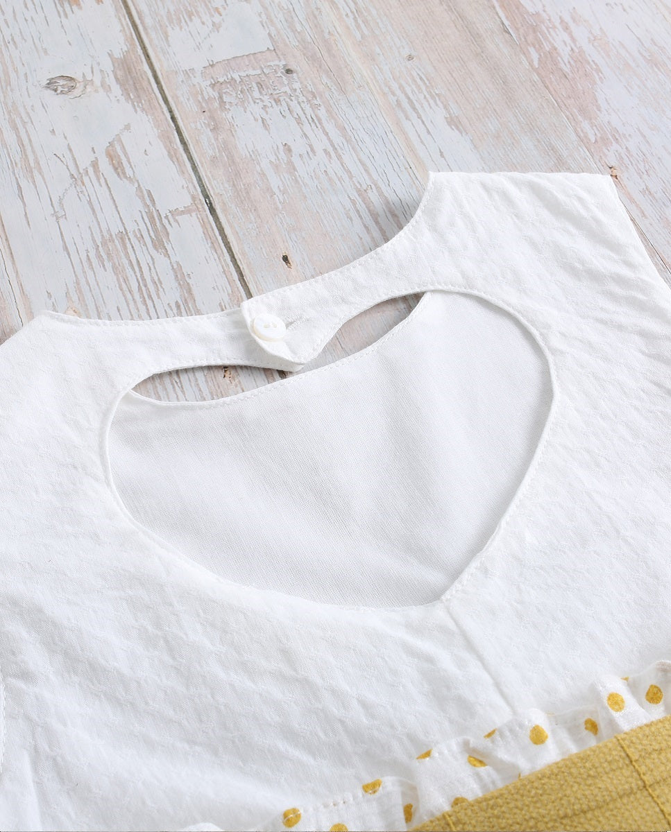 Vestido Jr niña lunares corazón