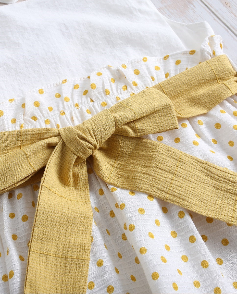 Vestido Jr niña lunares corazón