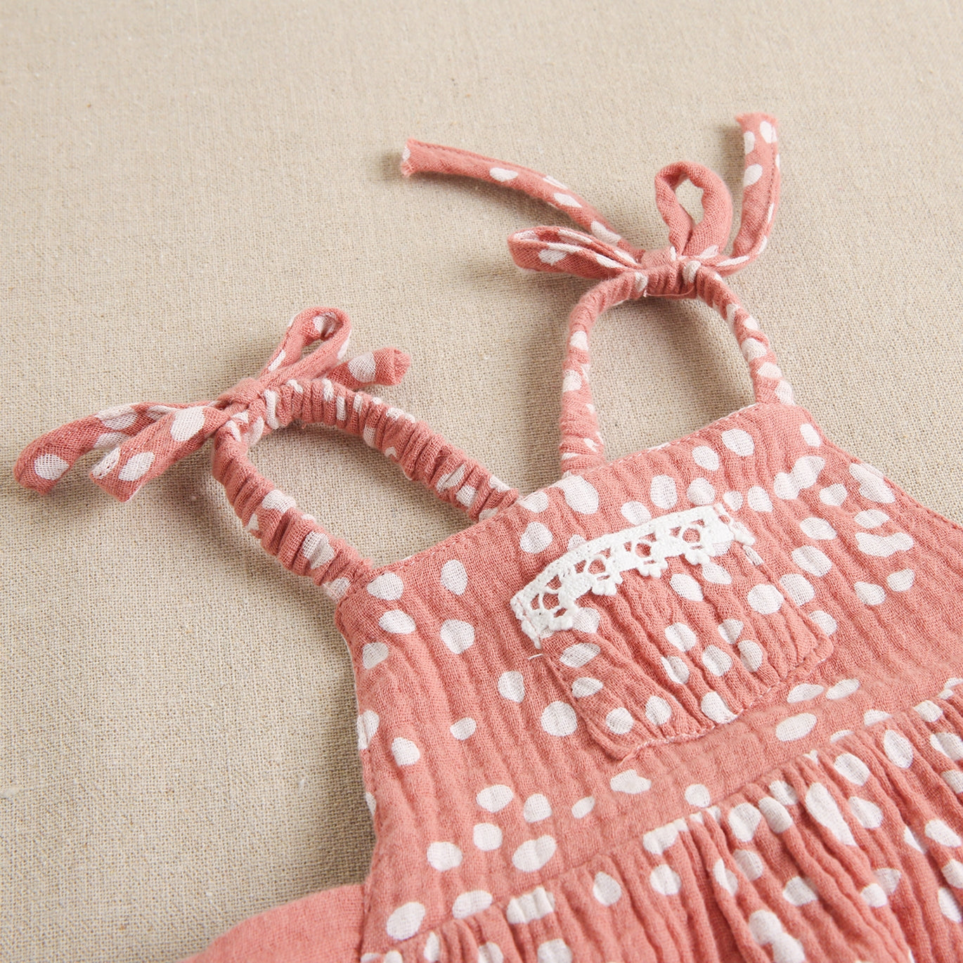 Vestido bebé niña bámbula rosa quemado