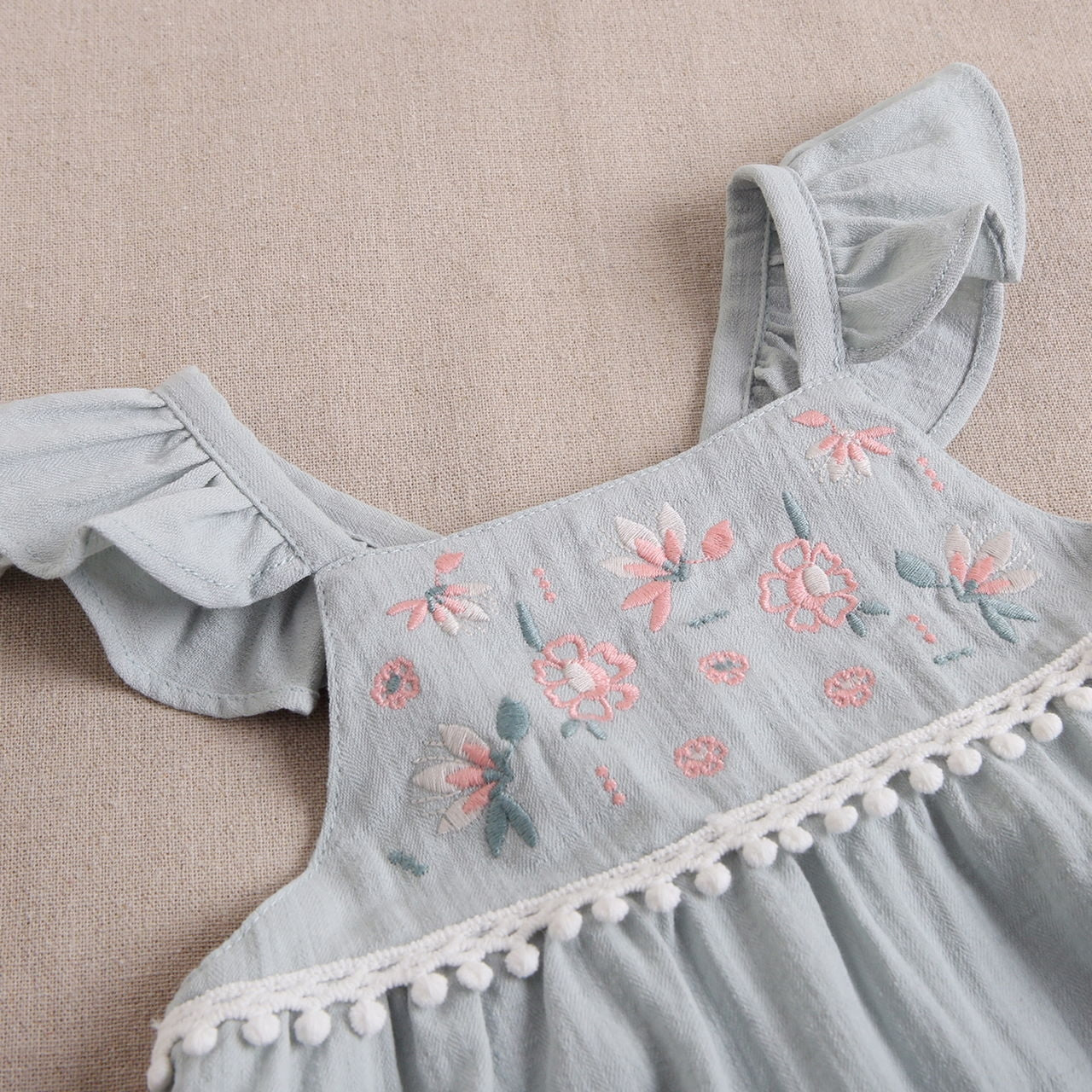 Vestido bebé niña vede salvia
