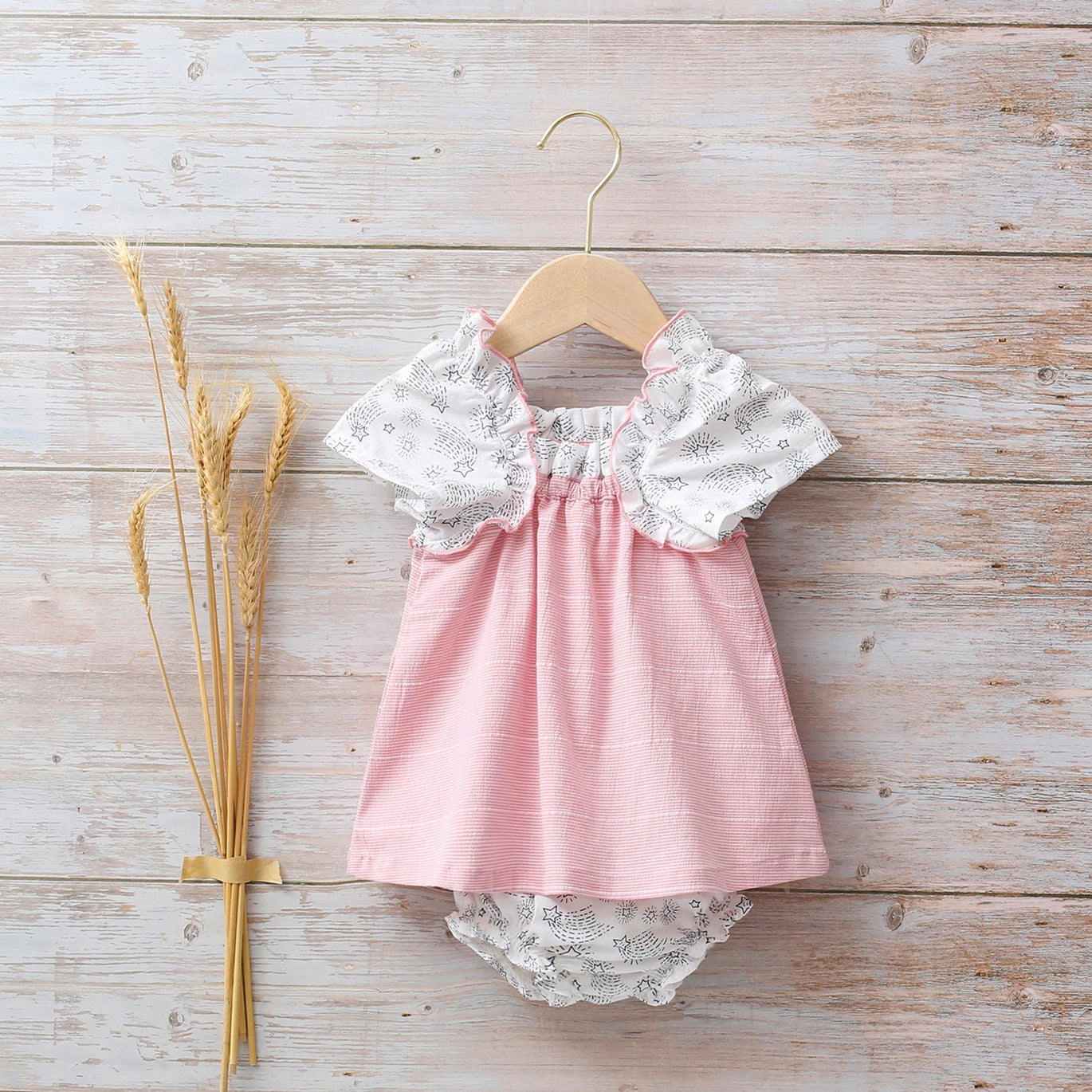 Vestido bebé niña estrellas fugaces