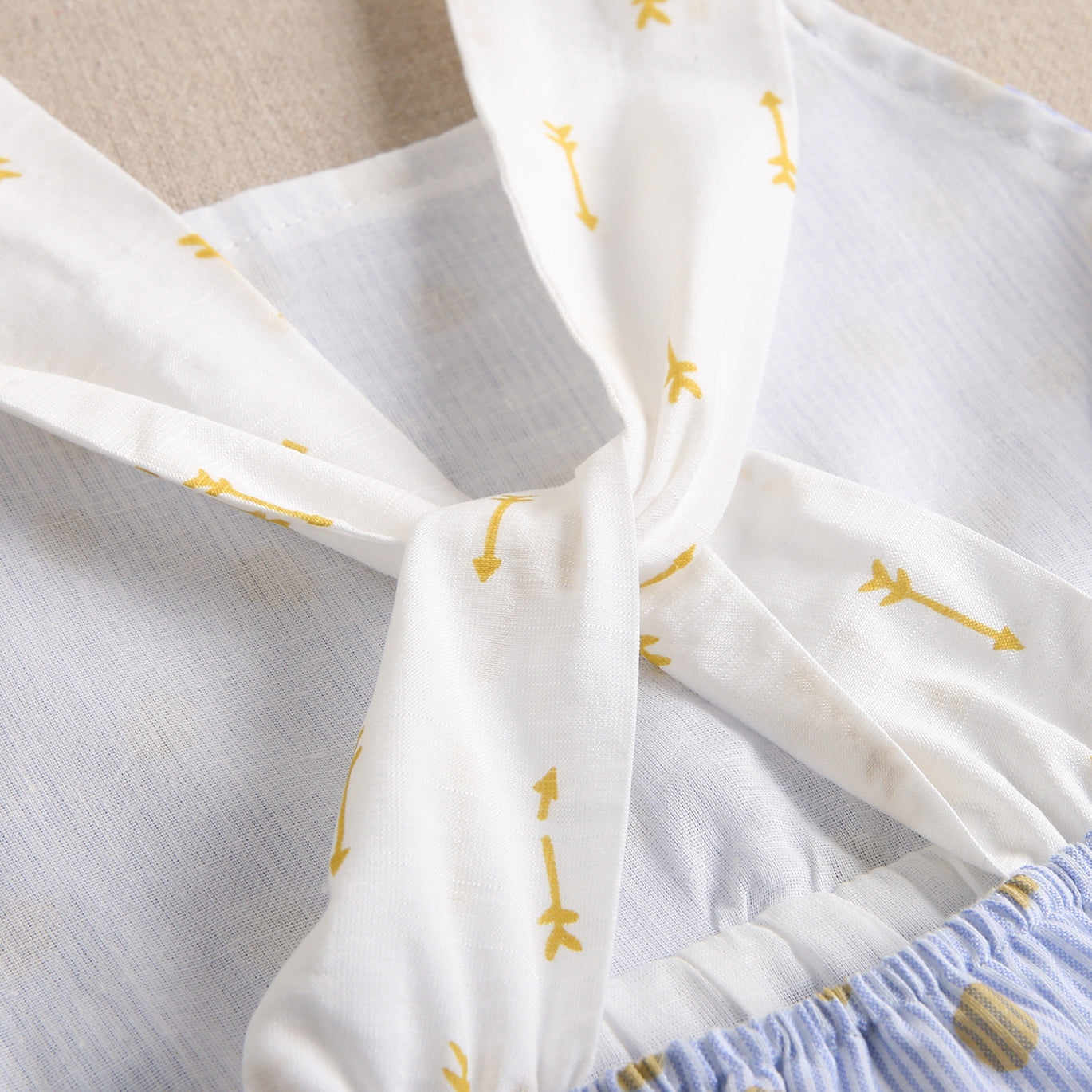 Vestido jr niña azul estampado lunares