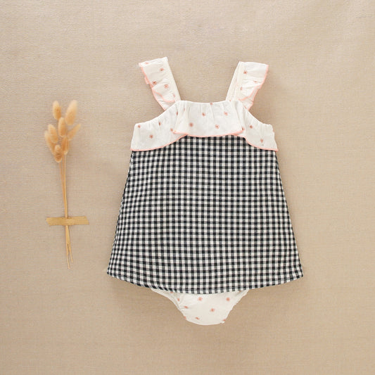 Vestido bebé niña margaritas