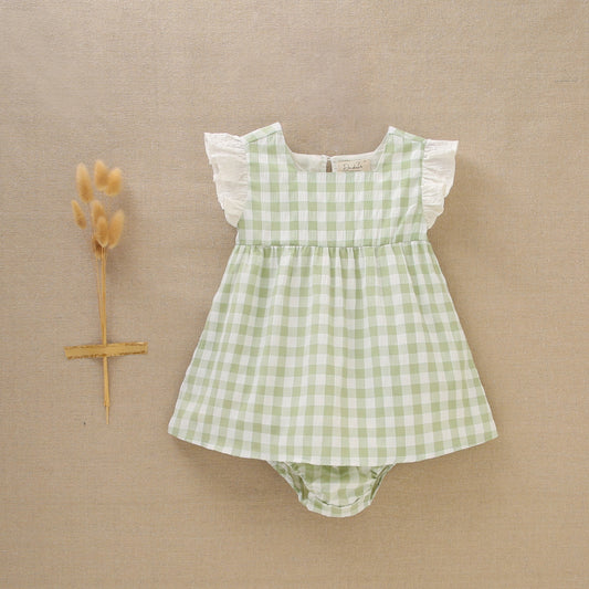 Vestido bebé niña menta