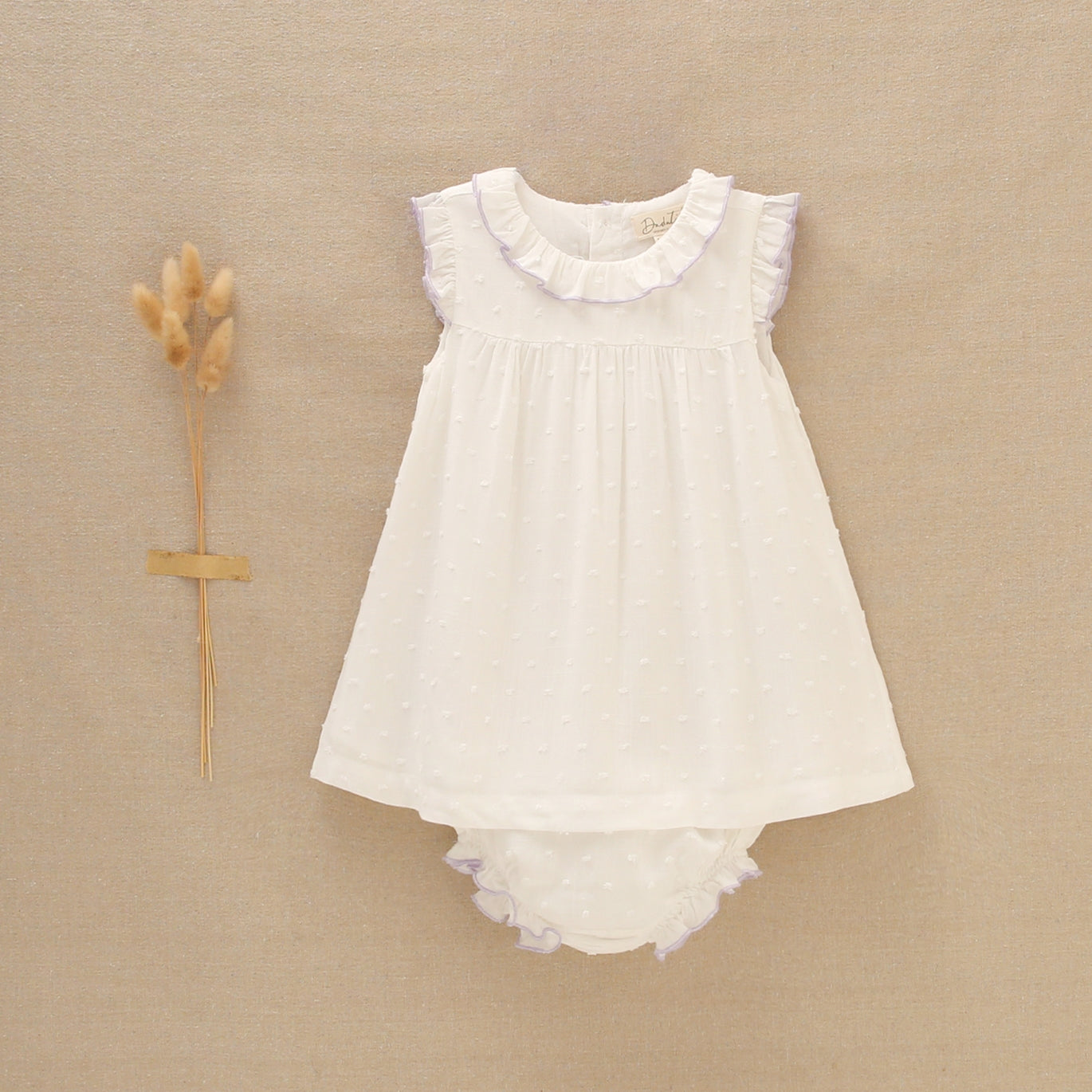 Vestido bebé plumeti violeta