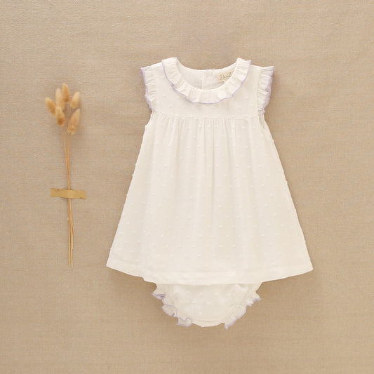 Vestido bebé plumeti violeta