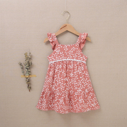 Vestido niña Jr Muselina lunares