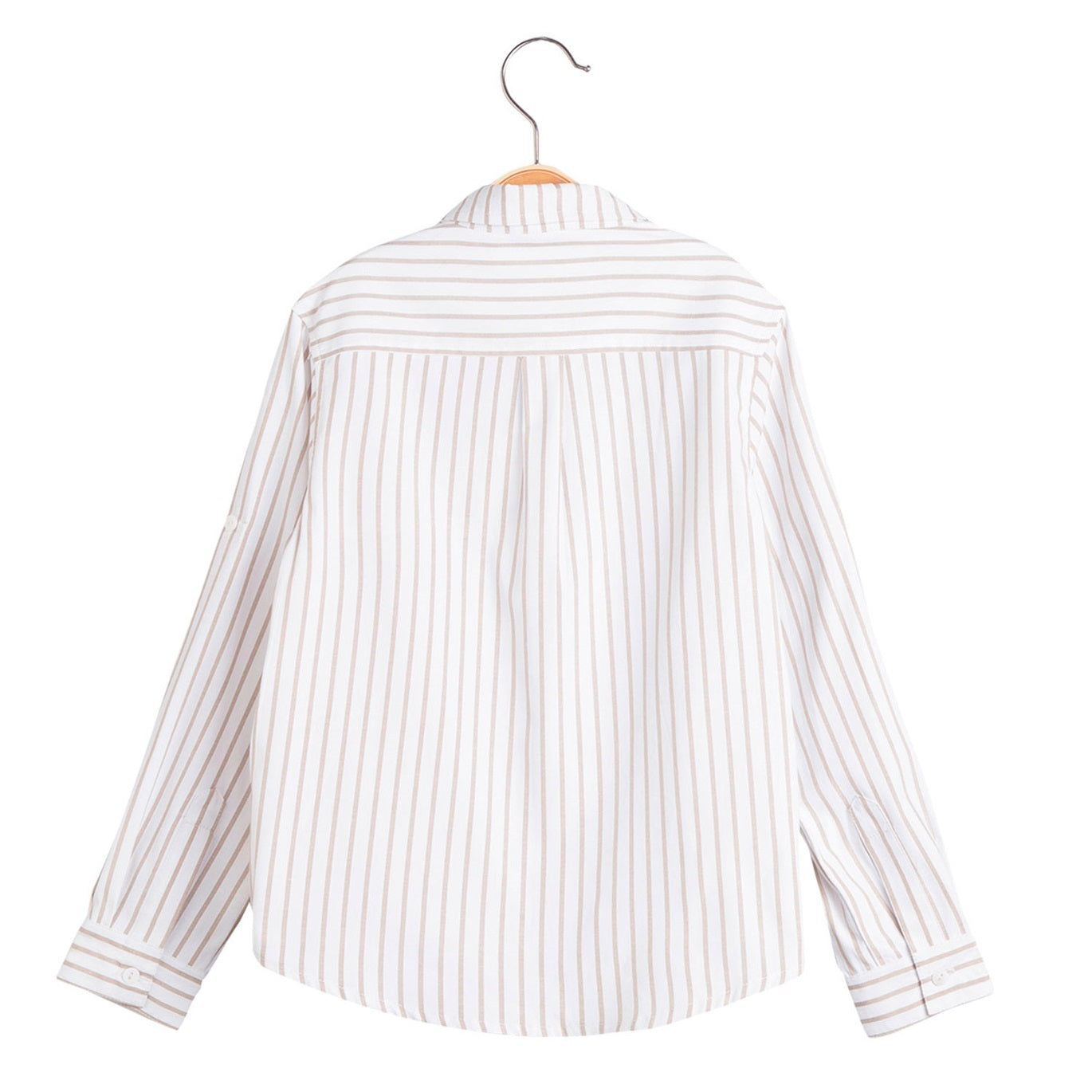 Camisa Jr niño rayas beige