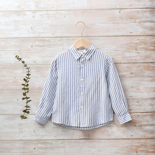 Camisa Jr niño rayas azules y blancas